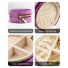Benevolence LA Plush Velvet Travel Jewelry Box Organizer, Mini Travel Jewelry Case, Jewelry Travel Organizer, Travel Jewelry Organizer, Small Jewelry Box Travel, Jewelry Travel Box - Lilac