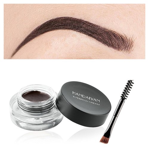 Kyannkara Kyannkara Eyebrow Cream Waterproof Eyebrow Pomade Gel With Eyebrow Brush Eyeliner Gel Eye Brow Makeup Smooth (Walnut)
