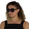 VITENZI Bifocal Sunglasses with Readers for Women, Oversized Butterfly Cat Eye Reader, Barletta in Black 1.50