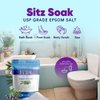 Sitz Bath Soak 2-Lbs Sitz Salt Epsom Salt Hemorrhoid Soothing with Pure Essential Oils in BPA Free Pouch with Press-Lock Seal Made in USA