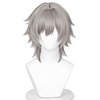 Short Grey Wig for Trailblazer Cosplay, Heat-resistant Synthetic Fluffy Hair Wig + Wig Cap for Game Honkai Star Rail