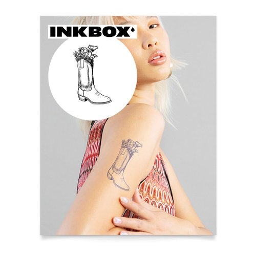 Inkbox Temporary Tattoos, Semi-Permanent Tattoo, One Premium Easy Long Lasting, Water-Resistant Temp Tattoo with For Now Ink - Lasts 1-2 Weeks, Country Bouquet, 4 x 4 in