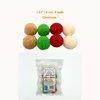 [CiaoPaws] 8 pcs 1.57 inch Pom Pom Balls Cat Toy - Slient and Safe for Cats' Indoor Playing and DIY Crafts (1.57"/4 cm, 8 Balls, Random Color)