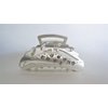 Generic Matte silver dark gun metal leaf metal crystal hair claw clip jaw clip (Primary color: Dark silver)