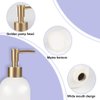 Natheeph 14OZ Ceramic Soap Dispenser Ceramic Soap Pump Dispenser Can Fill Liquid for Bathroom/Kitchen (White)