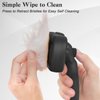 Swihauk Self Cleaning Slicker Brush for Dogs & Cats, Skin Friendly Grooming Cat Brush, Dog Brush for Shedding, Deshedding Brush, Hair Brush Puppy Brush for Haired Dogs, Pet Supplies Accessories, Black