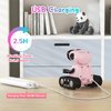 SGILE Remote Control Robot Toys with Music and Led Emojis Eyes, Auto-Demonstration, RC Rechargeable Emo Robots for Kids Age 3 4 5 6 7 Year Old Girls and Boys Gift Pink