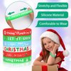 JUNEBRUSHS 42Pcs Christmas Silicone Bracelets, Rubber Wristbands Christmas Party Favors for Kids Decorations for Xmas Stocking Stuffers Wrist Band Accessories Gifts Supplies