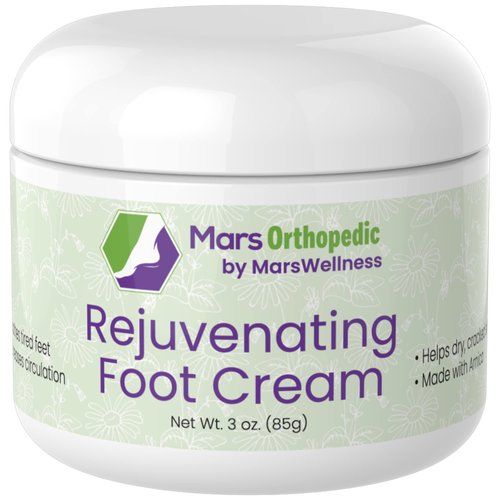 Mars Orthopedic Rejuvenating Foot Cream for Dry Cracked Heels and Feet, Diabetic Lotion-Natural Fast Acting Moisturizing Foot Cream for Neuropathy, Pain & Itchiness – Made in the USA – 3 Ounces