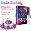 Laza Independence Day Body Glitter, 2 Jars Olympic Red Blue White Chunky Sequins with Glue Women Eyeshadow 4th of July Face Paint Festival Rave Outfit Hair Accessories Party Costumes – Circus Carnival
