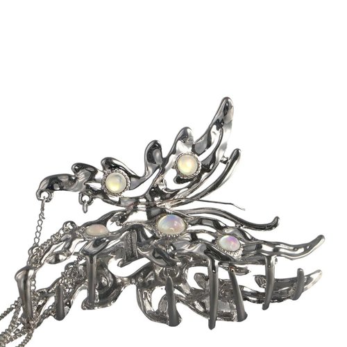 Leadigol Butterfly Tassels Hair Claw Clips,Crystal Rhinestone Hair Clip Metal Butterfly Hair Clips,Cute Claw Clips Fancy Hair Clips Hair Styling Accessories