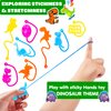 24PCS Dinosaur Sticky Hands Bulk Party Favors Perfect Birthday Party Supplies for Kids Aged 4-12 Stretchy Sticky Hand Fidget Toys Goodie Bag Stuffers Treasure Box Toys Classroom Prizes Student Gifts