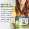 AKI Marine Phytoplankton Powder | Source of Raw Omega-3 EPA Micro Algae Nannochloropsis - Plant Based Proteins, Vitamins for Overall Wellness | Complete Protein Source, Vegan & GMO Free (2 Oz / 57G)