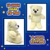 The Noodley LED Light Up Stuffed Animal Sleep Toy Kids Plush Soft Night Light Boys Girls - Small White 12 inch