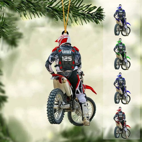 Custom Dirt Bike Acrylic Ornament, Dirt Bike Christmas Ornament 2024, Dirt Bike Player Ornament, Dirt Bike Tree Decor, Dirt Bike 2024, Gifts for Dirt Bike Lovers, Players, Christmas G9