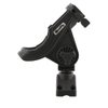 Scotty #280-BK Baitcaster/ Spinning Rod Holder w/ #241 Side Deck Mount (Black) Small