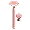 2-IN-1 Electric Jade Roller Massager Facial Roller & Face Massager, Rose Quartz