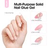 Gellen Gel Nail Kit Easy Nail Extension Set, 240Pcs Pre-Shaped Medium Almond Soft Gel Nail Tips 15g Solid Nail Glue Gel for Press On Nails Acrylic Nails Mini LED Nail Lamp Home DIY Manicure Gift