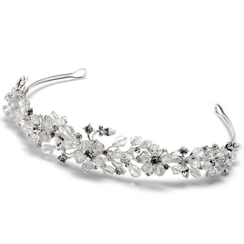 Elegance Collection - Colored Rhinestone Bridal Tiara Wedding Headband - Clear