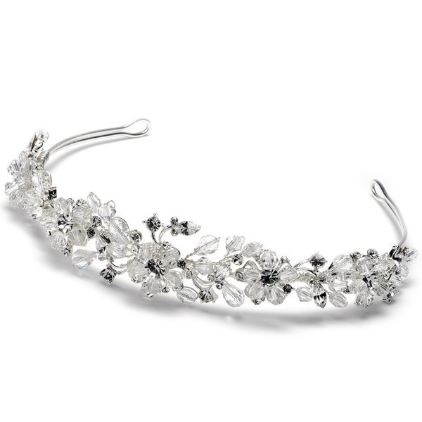 Elegance Collection - Colored Rhinestone Bridal Tiara Wedding Headband - Clear