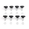 JeCar 8 Hardtop Quick Removal Bolts Thumb Screws Compatible with Jeep Wrangler 2007-2023 JK JKU JL JLU Sports Sahara Freedom Rubicon X 2 4 Door Accessories(Black)