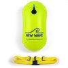 New Wave Swim Bubble for Open Water Swimmers and Triathletes - Be Bright, Be Seen & Be Safer with New Wave While Swimming Outdoors with This Safety Swim Buoy Tow Float (Fluo Green)
