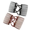 2 Pcs Plastic Double Hair Combs Adjustable Elastic Hair Comb Easy Hair Bun Comb Stretchy Double Comb Hair Clip for Curly Thick Wavy Hair