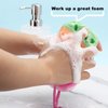 3 Pieces Exfoliating Bath Sponge Body Sponges Shower Loofah Soft Bathing Pouf Foam Lufa Body Scrubber