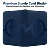Trading Card Binder 4 Pocket, GEAoffice PU Cover 400 Pockets Card Collection Binder, Card Holder Folders for Standard Size Card, Sturdy Card Album for MTG, TCG, Game & Sports Cards, Navy Blue