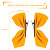 Whaline 4 Pairs Velvet Hair Bows and Barrettes in Mix Colors - 8 Non-Slip Bowknot Hair Clips and Pins for Girls Women (Red, Yellow, White, Black)