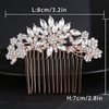 Foyte Crystal Wedding Hair Comb Pearl Rhinestone Hair Accessories Gold Bridal Headpiece for Women