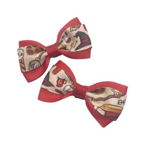 Magic Wizard Girls Hair Bow Set, Little Girl Bows, Pigtail Hair Bows, Toddler Hair Bows,