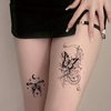 Generic 10 Sheets Temporary Tattoo Stickers, Waterproof Black Butterfly Pattern Tattoos Body Art Henna Sticker for Women Girls DIY Body Face Arms Legs (Model A)