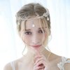 EVER FAITH Wedding Bridal Headband for Brides, Austrian Crystal Teardrop Leaf Elf Costume Hair Accessory Tiara Hair Band Crown for Cosplay Birthday Party Christmas Clear Silver-Tone