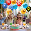 PANTIDE 52 Pcs Railroad Crossing Train Balloons Set 12 Inches Latex Balloons Bouquet with Ribbon Railway Choo Choo Steam Train Traffic Sign Party Decorations Supplies for Kids Birthday Baby Shower