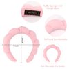 Chanaco Face Wash Headband Spa Headband Makeup Headband Skincare Headband Pink Sponge Hair Band Purple Headband for Washing Face Hair Accessories for Women Girls Gifts