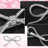 2pcs Bow Hair Clips, Silver Rhinestone Crystal Bowknot Clips Stylish Rhinestone Bow Hairpin Bowknot Barrettes Hair Accessories for Women Girls