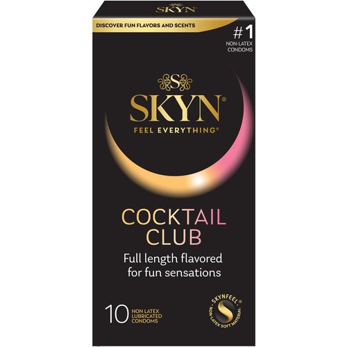 SKYN Cocktail Club Premium Flavored Condoms, 10 Count