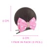 MeeTHan Pink Polka Dot Bows Mice Mouse Hair Clips Ears Elastic Bands Costume Accessories: M12 (Minnie Clips 6 CM-SK2)