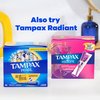 Tampax Pearl Plastic Unscented Tampons, Regular Absorbency, Blue, 18 Count