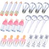 Maitys 24 Pieces Novelty Empty Lip Gloss Tubes, Ice Cream and Funny Light Bulb Shaped Lip Balm Tube, Creative Lollipop Shape, Bottle and Candy Shaped Lip Glaze Tube, Pencil Lip Oil Bottles, 6 Styles