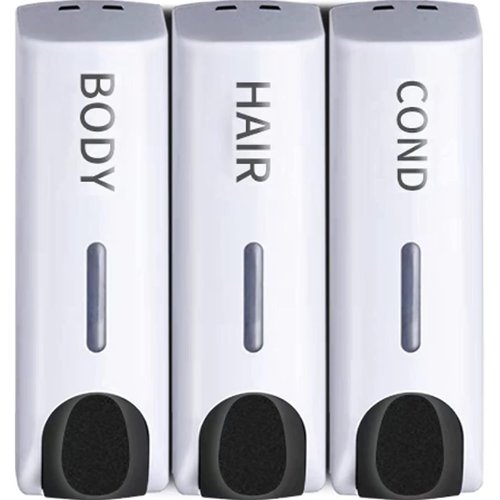 3 in 1 Shower Soap Dispenser, Drill Free Shampoo and Conditioner Dispenser, Shampoo Dispenser Wall Mount, Shower & Shampoo Pump for Hotel, Home, Shopping Mall
