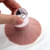 Dual Use Pink Soft Cosmetic Powder Makeup Face Foundation Brush Nail Dust Cleaning Brush for Acrylic Dipping Powder UV Gel Remover Cleaner Brushes Pack of 1, HJ-NB107
