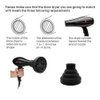 Collapsible Hair Diffuser Attachment for Hair Dryer Travel - Salon Grade Tool,Lightweight Foldable Portable Travel Folding Design Fit Most of Blow Dryers-Black