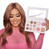 Pink Dust Everything Eyeshadow Palette Makeup - Eyeshadow Palette with 9 Eyeshadows, 2 Blushes, Bronzer, and Highlighter - Colorful, Long-Lasting, and Pigmented Eyeshadow Palettes for Girls