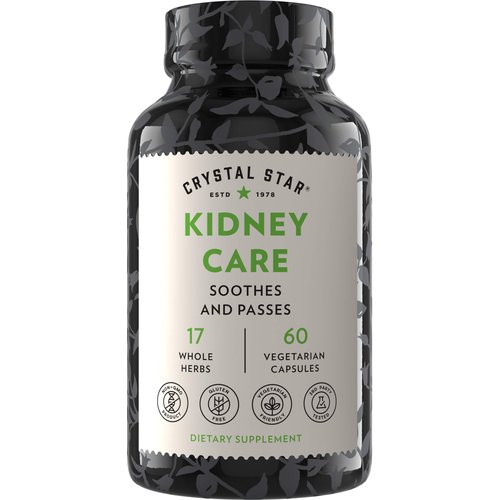 Crystal Star Kidney Care (60 Capsules) – Herbal Supplement for Kidney Cleanse, Detox & Support - Stone root, Gravel Root & Hydrangea root - Non-GMO & Gluten-Free