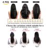 GEELOOK Clip in Hair Extensions Real Human Hair 20 Inch Chocolate Brown #4 Color Double Weft 100% Remy Human Hair Thick Long Soft Silky Straight 4pcs 10clips for Women 70grams