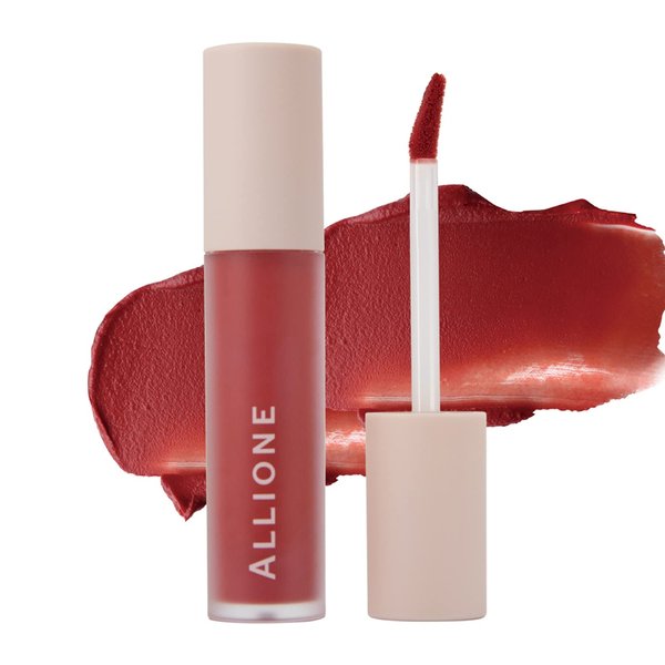 Allione Mellow Velvet Tint Moisturizing Smooth Soft Matte Liquid Lipstick Longwear Lightweight Weightless High Pigment Ink, Pluffy Sweety