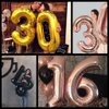 Happy Birthday Balloon Banner 40 inch 16 Balloon Number 16 Inch Happy Birthday Letters Balloons Black Foil Mylar Balloons for 16th Birthday Decorations Party Supplies