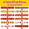 48 PCS Fire Truck Slap Bracelets Party Favors Firefighter Wristbands Bracelets Goodie Bag Fillers for Fire Truck Birthday Decorations Supplies for Class Reward Prizes Gift for Kids Party Favors